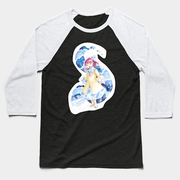 Swirl of Water Baseball T-Shirt by Dearly Mu